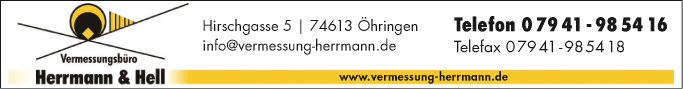 Anzeige Vermessungsbüro Herrmann & Hell
