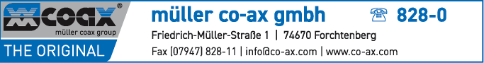 Anzeige müller co-ax gmbh