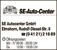 Anzeige SE Autocenter GmbH Autoselbsthilfe, Kfz-Reparatur