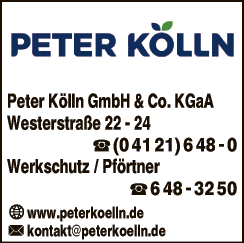 Anzeige Peter Kölln GmbH & Co. KGaA
