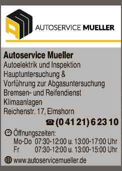 Anzeige Autoservice Mueller