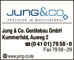Anzeige Jung & Co. Gerätebau GmbH