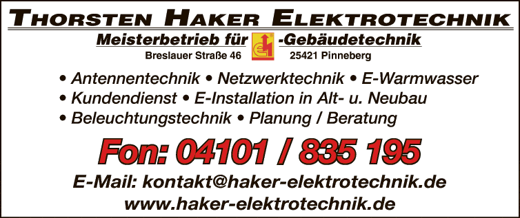 Anzeige Haker Thorsten Elektrotechnik