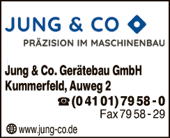 Anzeige Jung & Co. Gerätebau GmbH