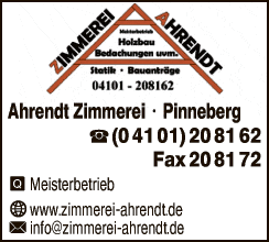 Anzeige Zimmerei Ahrendt
