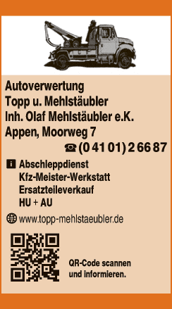 Anzeige Topp u. Mehlstäubler Kfz-Meisterbetrieb