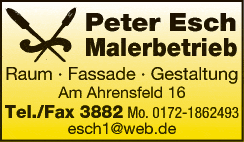 Anzeige Esch Peter Malerfachbetrieb