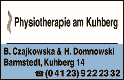 Anzeige Physiotherapie am Kuhberg
