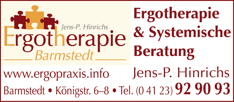 Anzeige Hinrichs Jens P. Praxis für Ergotherapie