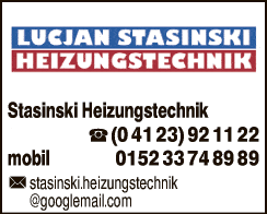 Anzeige Stasinski Heizungstechnik