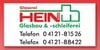 Kundenlogo von Glaserei Hein GmbH Glasbau & -schleiferei