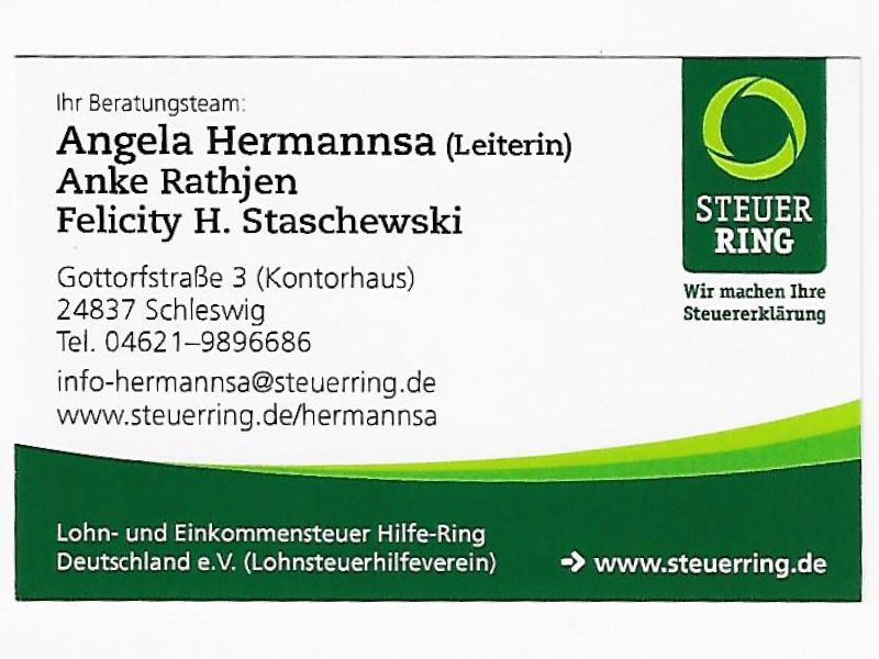 Lohn- u. Einkommensteuer Hilfe-Ring Deutschland eV Lohnsteuerhilfe in Schleswig - Logo