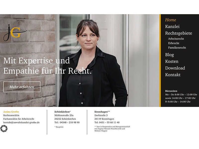 Rechtsanwältin Janina Grothe aus Schönkirchen Rechtsanwältin Janina Grothe aus Schönkirchen