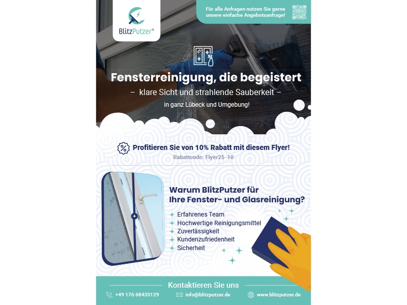 BlitzPutzer ® - Gebäudereinigung, Unterhaltsreinigung und Fensterreinigung in Lübeck - Logo