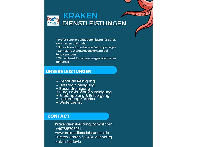 Kraken Dienstleistungen aus Lauenburg/Elbe Kraken Dienstleistungen aus Lauenburg/Elbe