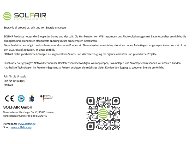 SOLFAIR GmbH aus Leezen SOLFAIR GmbH aus Leezen
