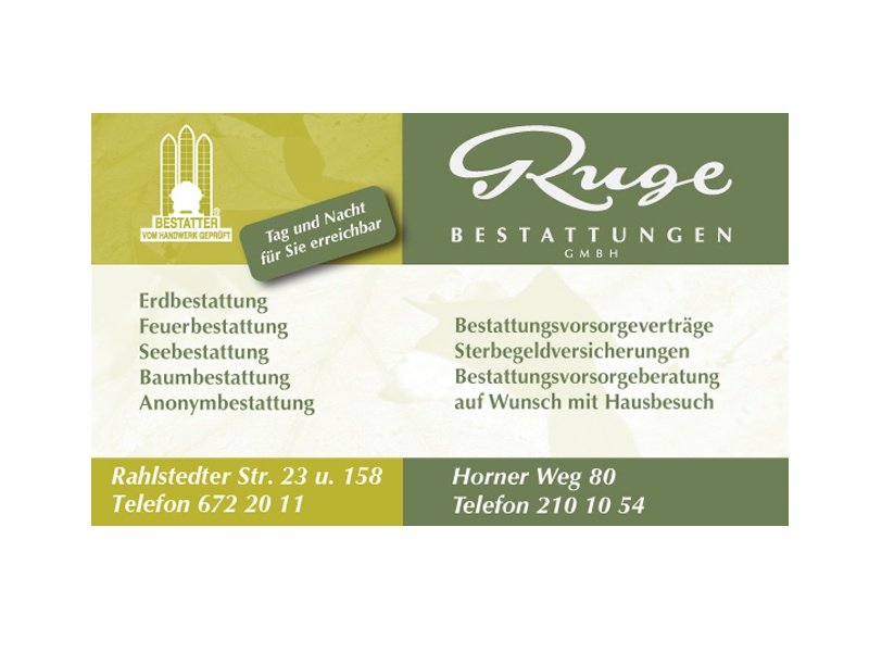 Ruge Bestattungen GmbH aus Hamburg