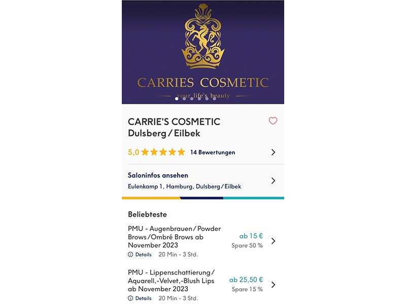 Carrie´s Cosmetic aus Hamburg Carrie´s Cosmetic aus Hamburg