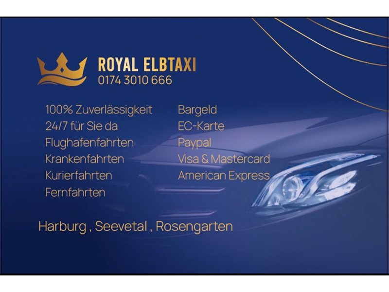 Royal Elbtaxi GmbH aus Hamburg Royal Elbtaxi GmbH aus Hamburg