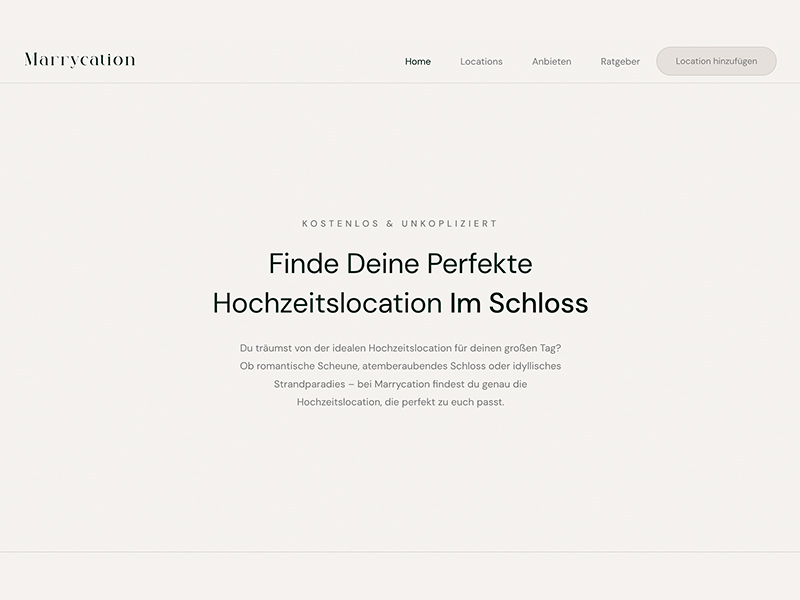 Marrycation - Hochzeitslocation finder in Hamburg - Logo