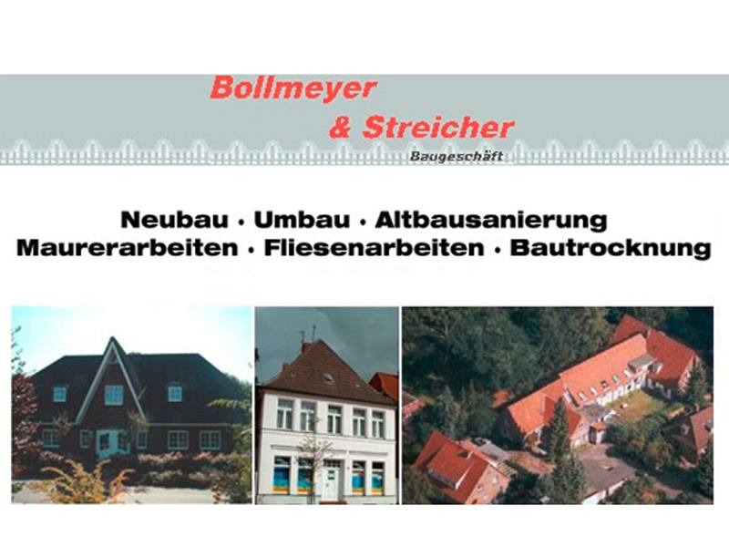 Bollmeyer u. Streicher Baugeschäft GmbH Neu- u. Umbau, Fliesenarbeiten u. Altbausanierung in Lüneburg - Logo