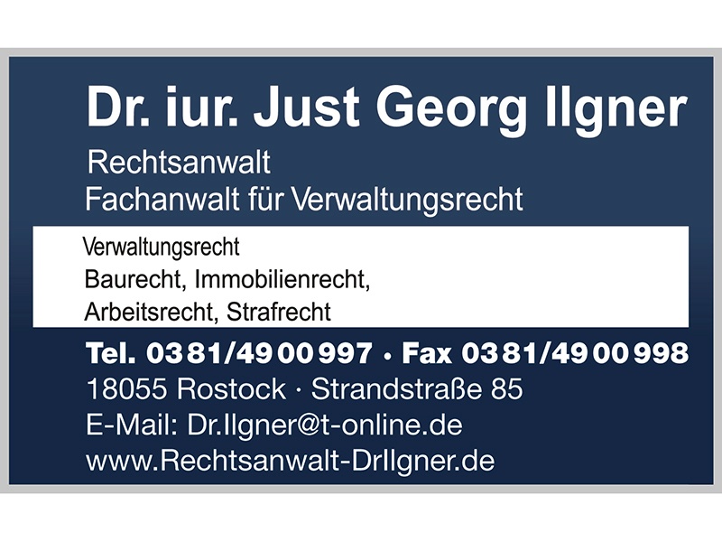 Dr. iur. Just Georg Ilgner aus Rostock