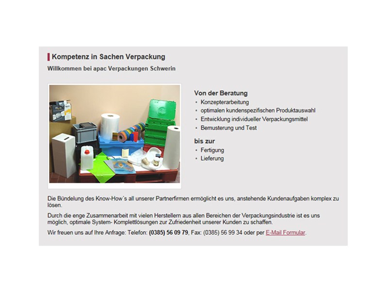 apac Verpackungen Schwerin aus Schwerin