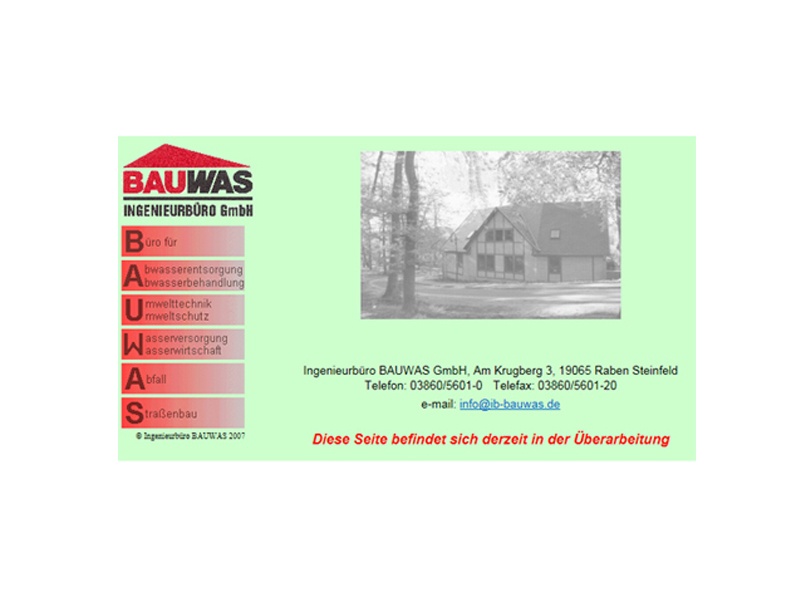 Ingenieurbüro BAUWAS GmbH Tief-, Wasser- u. Straßenbau in Raben Steinfeld - Logo