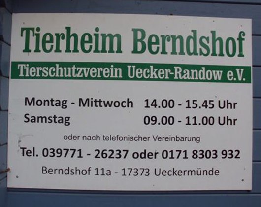 Tierheim Berndshof aus Ueckermünde