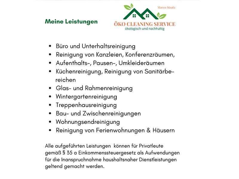 ÖKO CLEANING SERVICE aus Neustrelitz ÖKO CLEANING SERVICE aus Neustrelitz