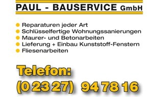 Bauservice Paul in Wattenscheid Stadt Bochum - Logo