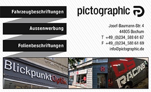 Acrylschilder, Autobeschriftungen, Beschriftungen und Außenwerbung Pictographic Arnd Schürmann in Bochum - Logo