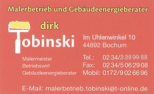 Anstreicher Tobinski in Bochum - Logo