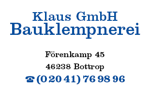 Klaus GmbH Bauklempnerei in Bottrop - Logo