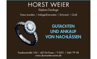 Goldankauf Weier Horst Diplom- Geologe, Sachverständiger für Juwelen und Schmuck in Essen - Logo